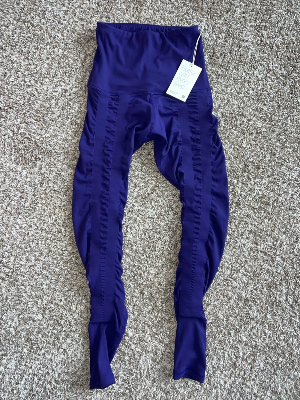 NWT! Sweetflexx Resistance Band Hi Rise Leggings with Pockets- Purple Reign sz 2